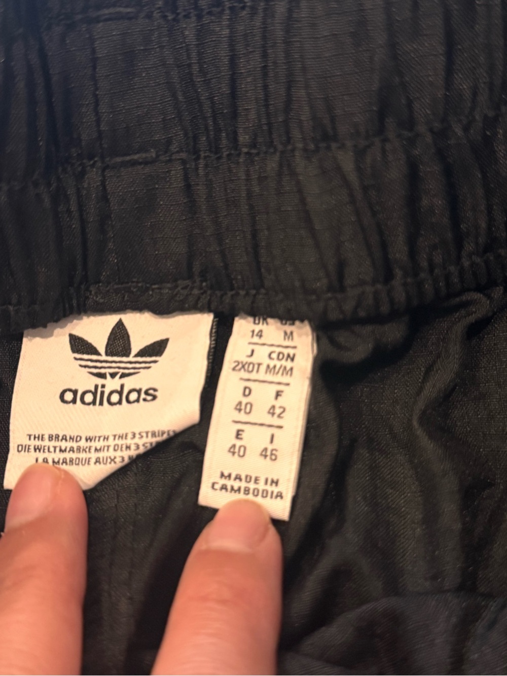 Adidas black poplin midi skirt black with lace & 3-stripes detail - Picture 5 of 5